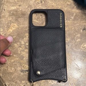 Bandolier Black Textured Phone Case w/ Pouch for iPhone 12 Pro Max
